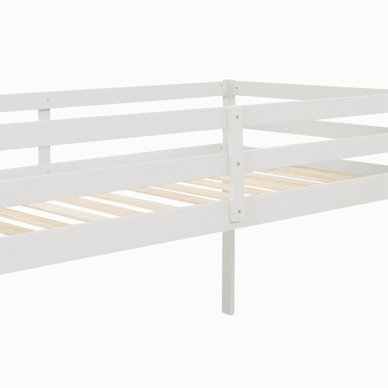 Hochbett für zwei Personen mit Treppe und Stauraumstufen
