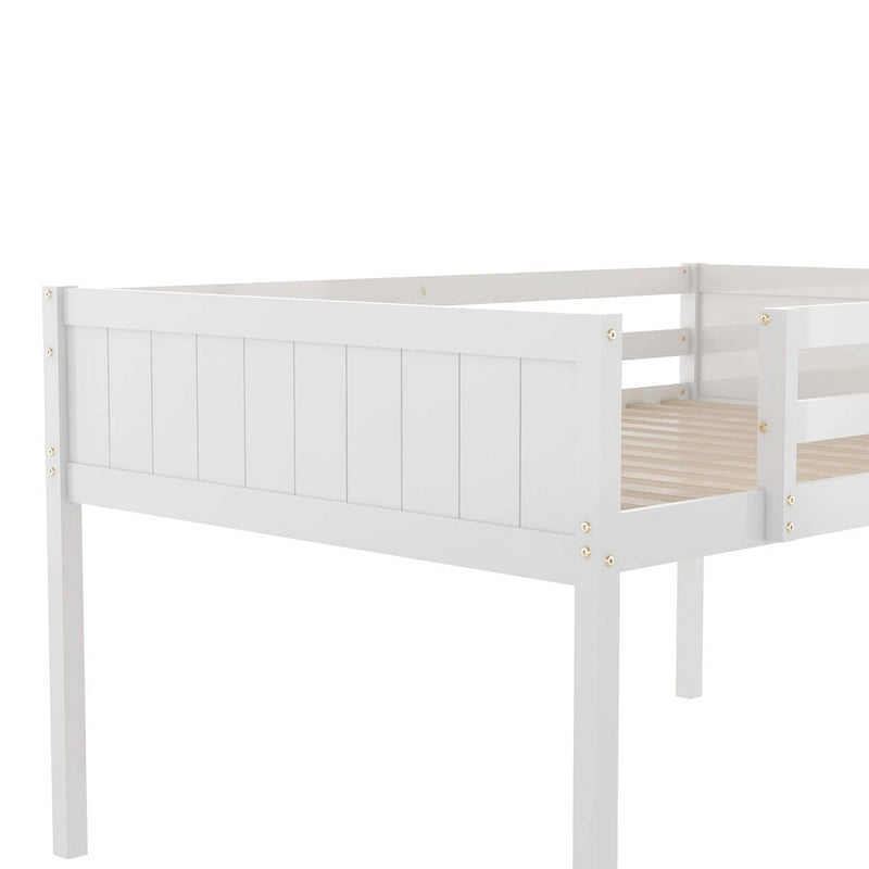 Full Size Wood Low Loft Bed