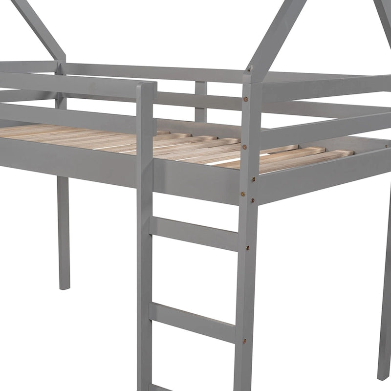 Hochbett für zwei Personen mit Rutsche