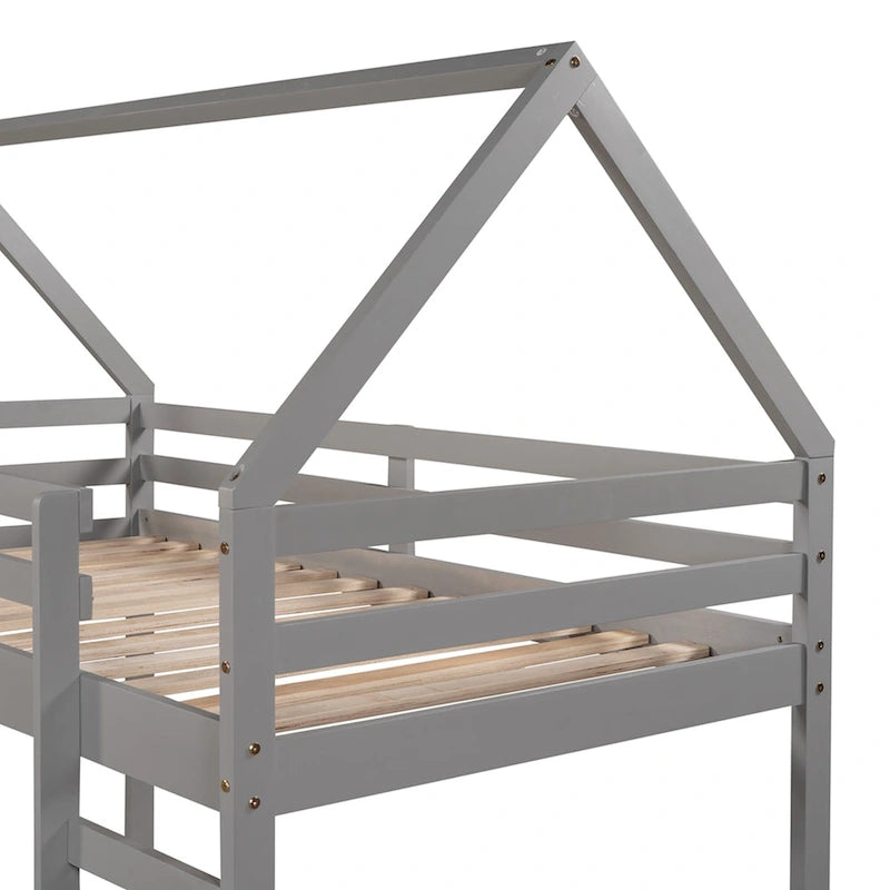 Hochbett für zwei Personen mit Rutsche