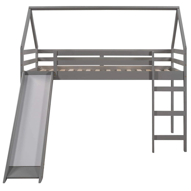 Hochbett für zwei Personen mit Rutsche