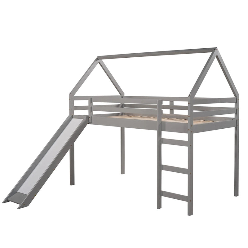 Hochbett für zwei Personen mit Rutsche