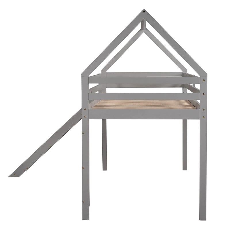 Hochbett für zwei Personen mit Rutsche