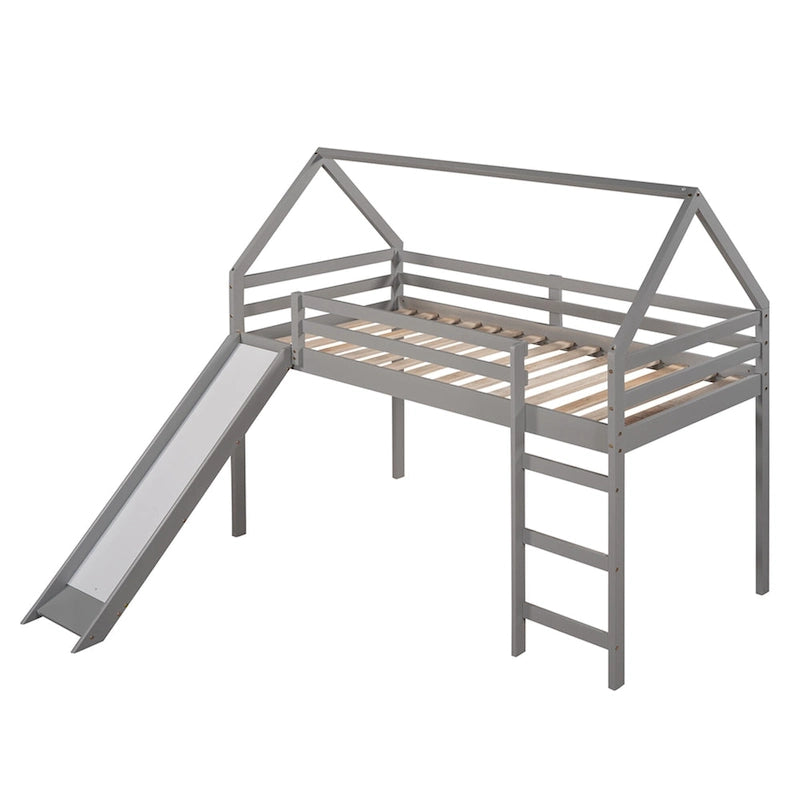 Hochbett für zwei Personen mit Rutsche