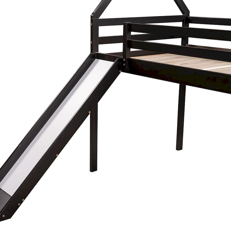 Hochbett für zwei Personen mit Rutsche