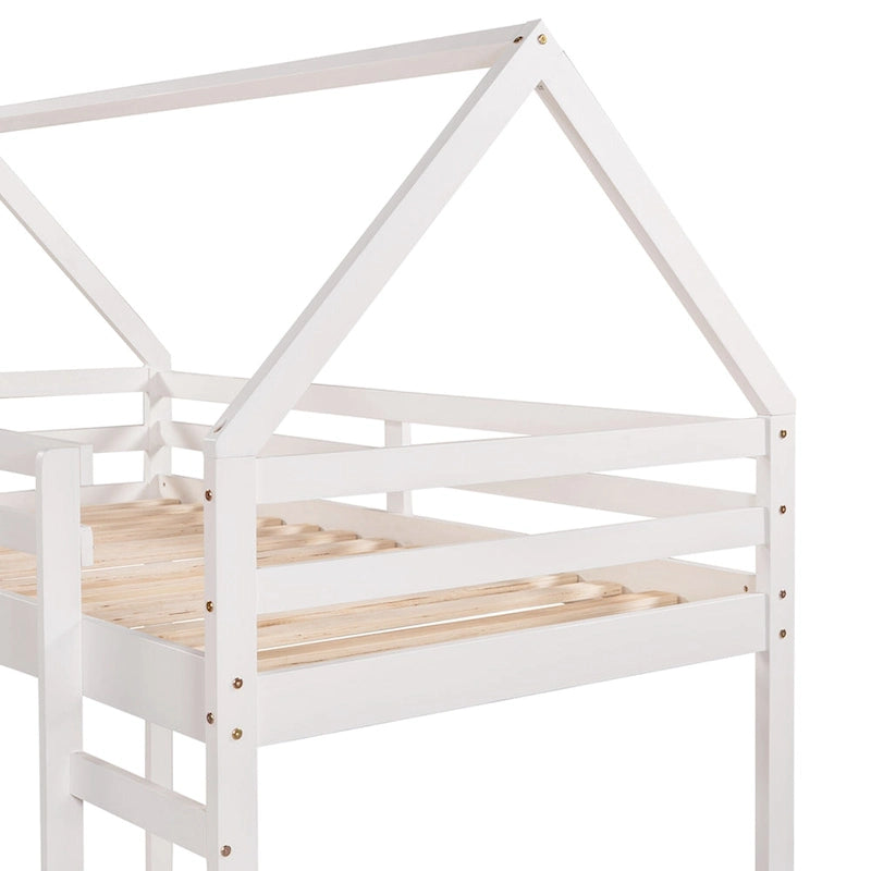 Hochbett für zwei Personen mit Rutsche