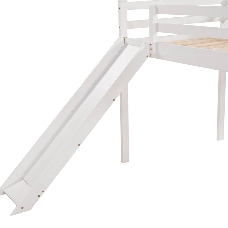 Hochbett für zwei Personen mit Rutsche