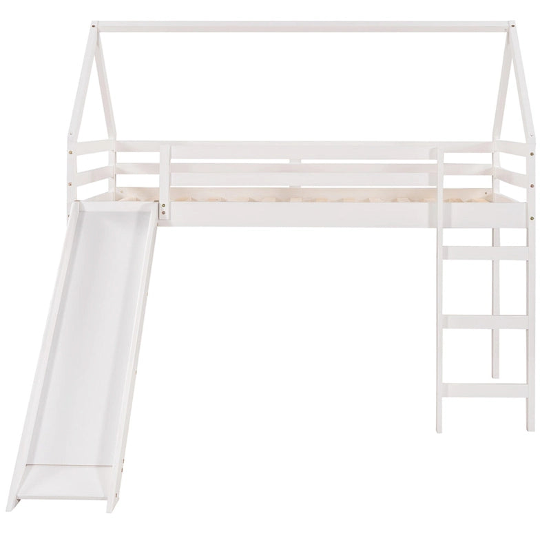 Hochbett für zwei Personen mit Rutsche