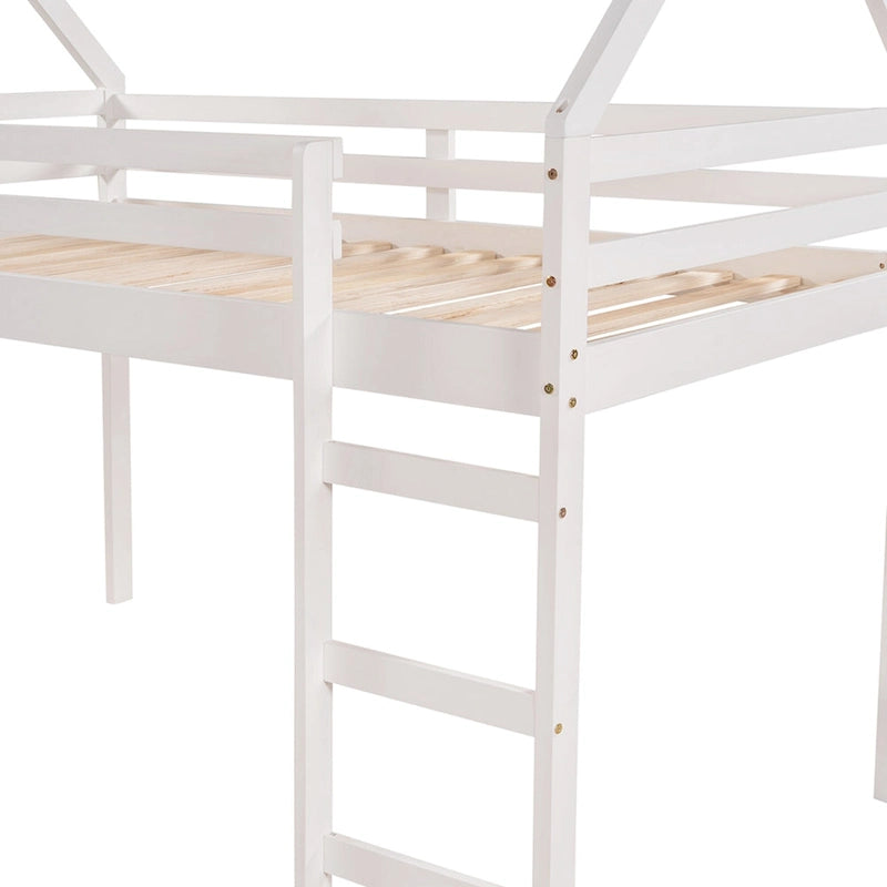 Hochbett für zwei Personen mit Rutsche