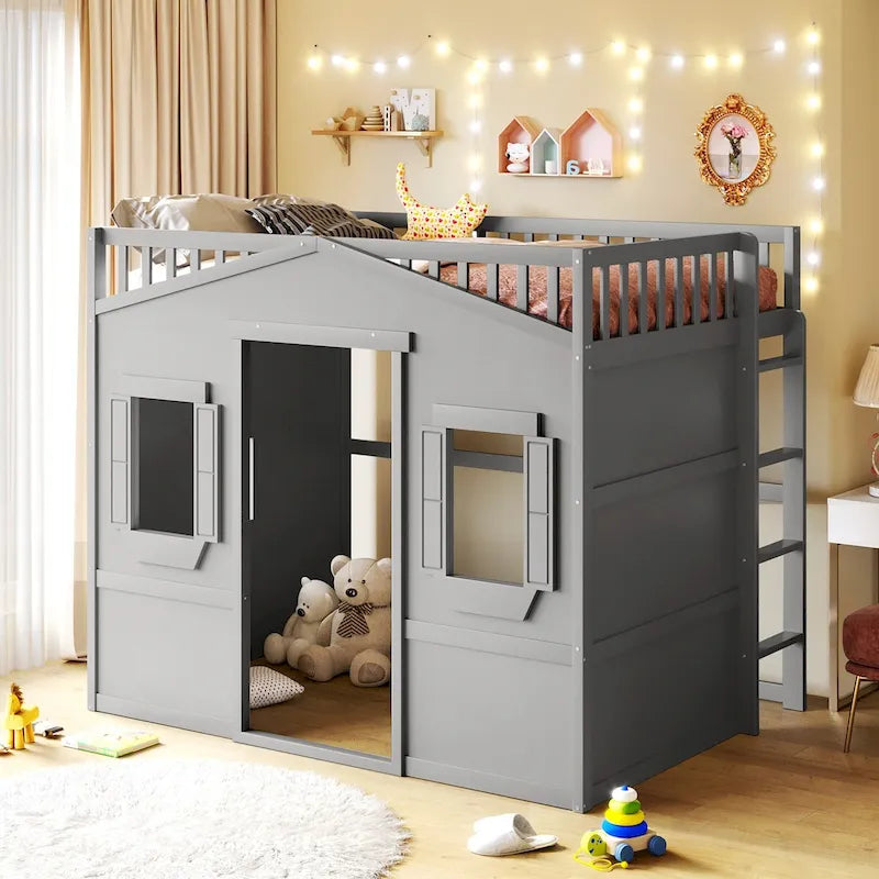 Full House Loft Bed with Gaming Area