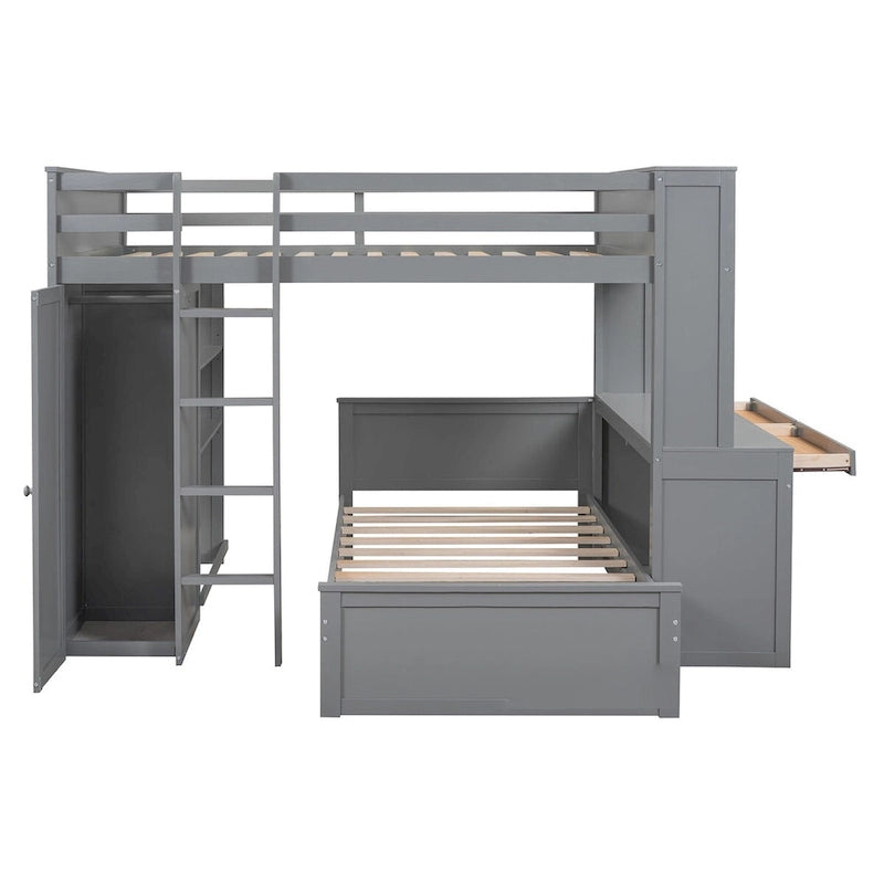 Full size Loft Bed with a twin size Stand-alone bed