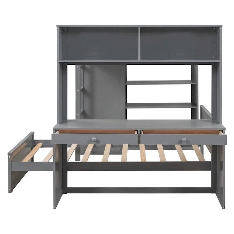Full size Loft Bed with a twin size Stand-alone bed