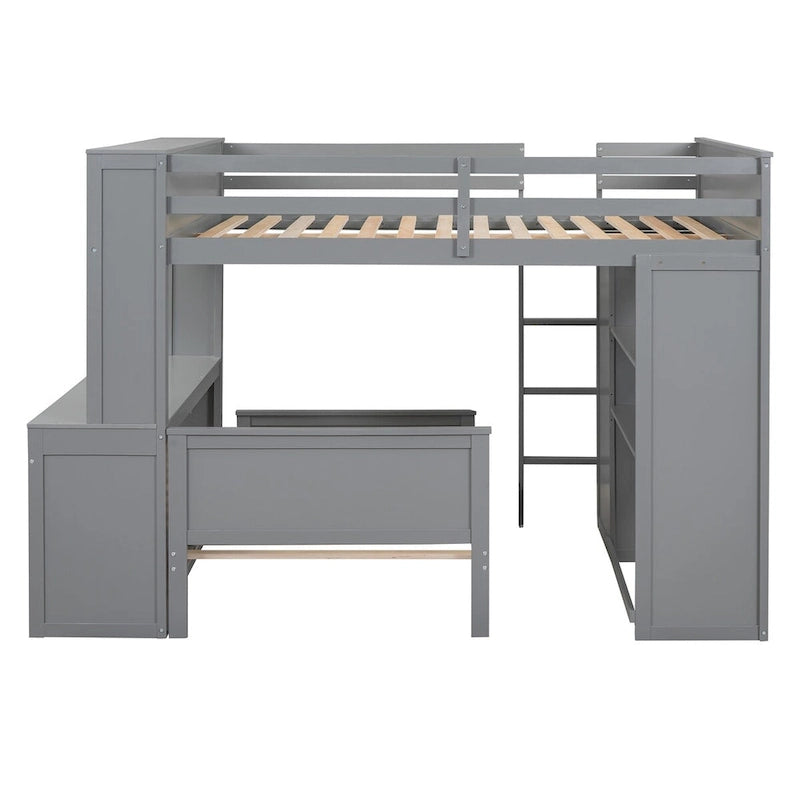 Full size Loft Bed with a twin size Stand-alone bed