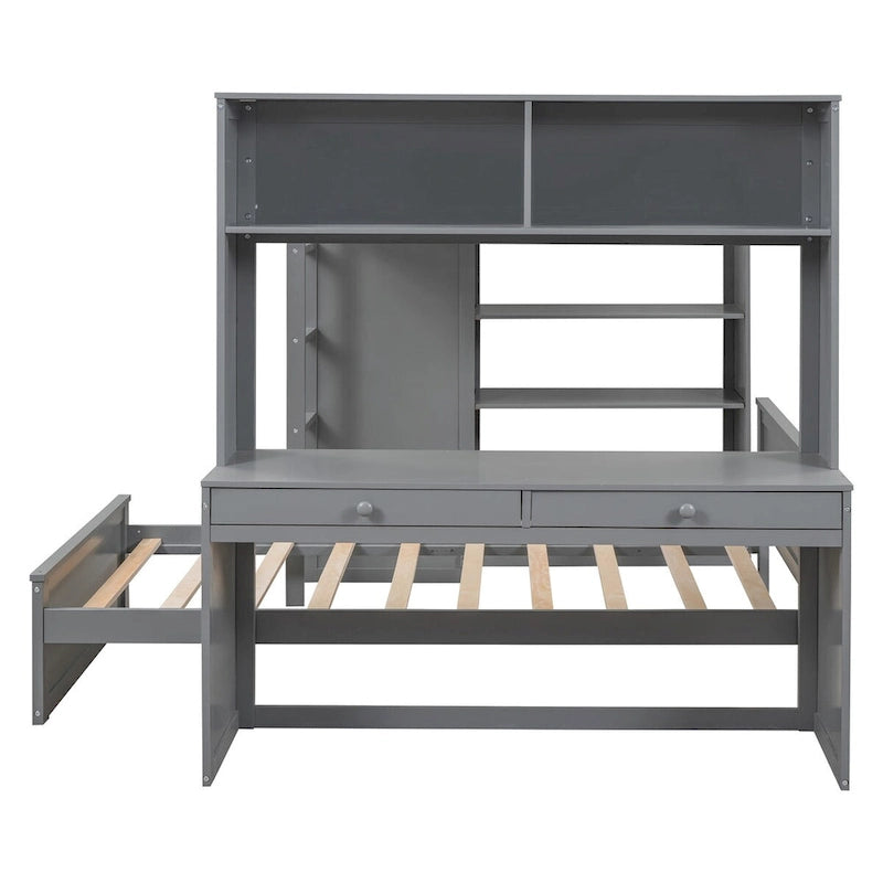 Full size Loft Bed with a twin size Stand-alone bed