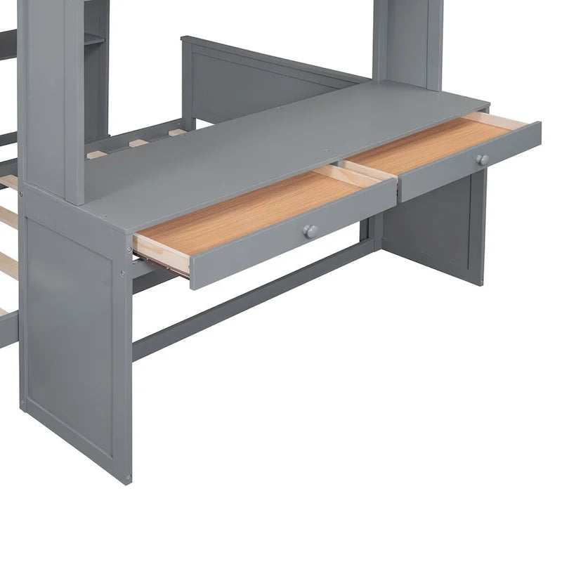 Full size Loft Bed with a twin size Stand-alone bed