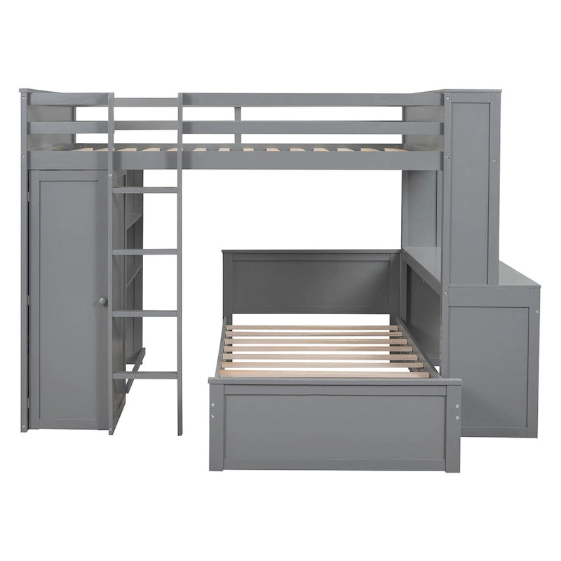 Full size Loft Bed with a twin size Stand-alone bed