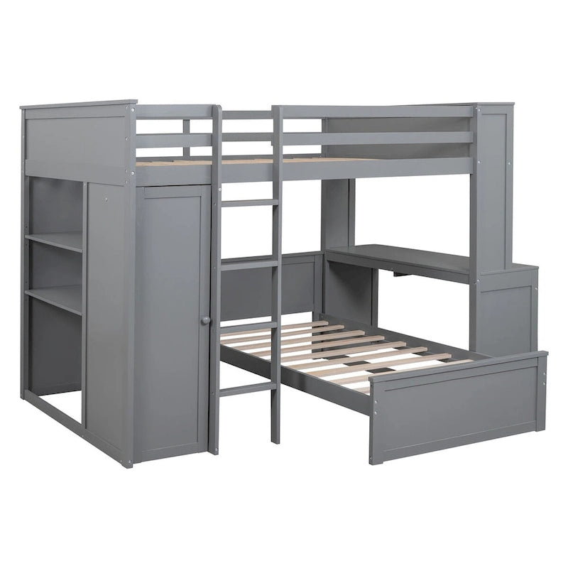 Full size Loft Bed with a twin size Stand-alone bed