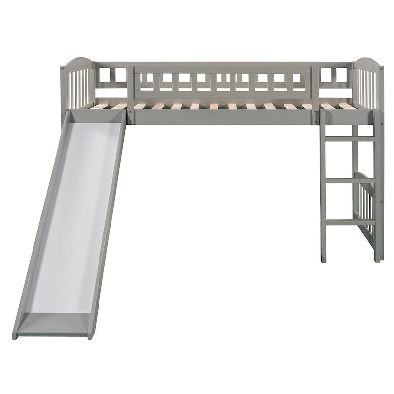 Loft Bed with Slide and Ladder