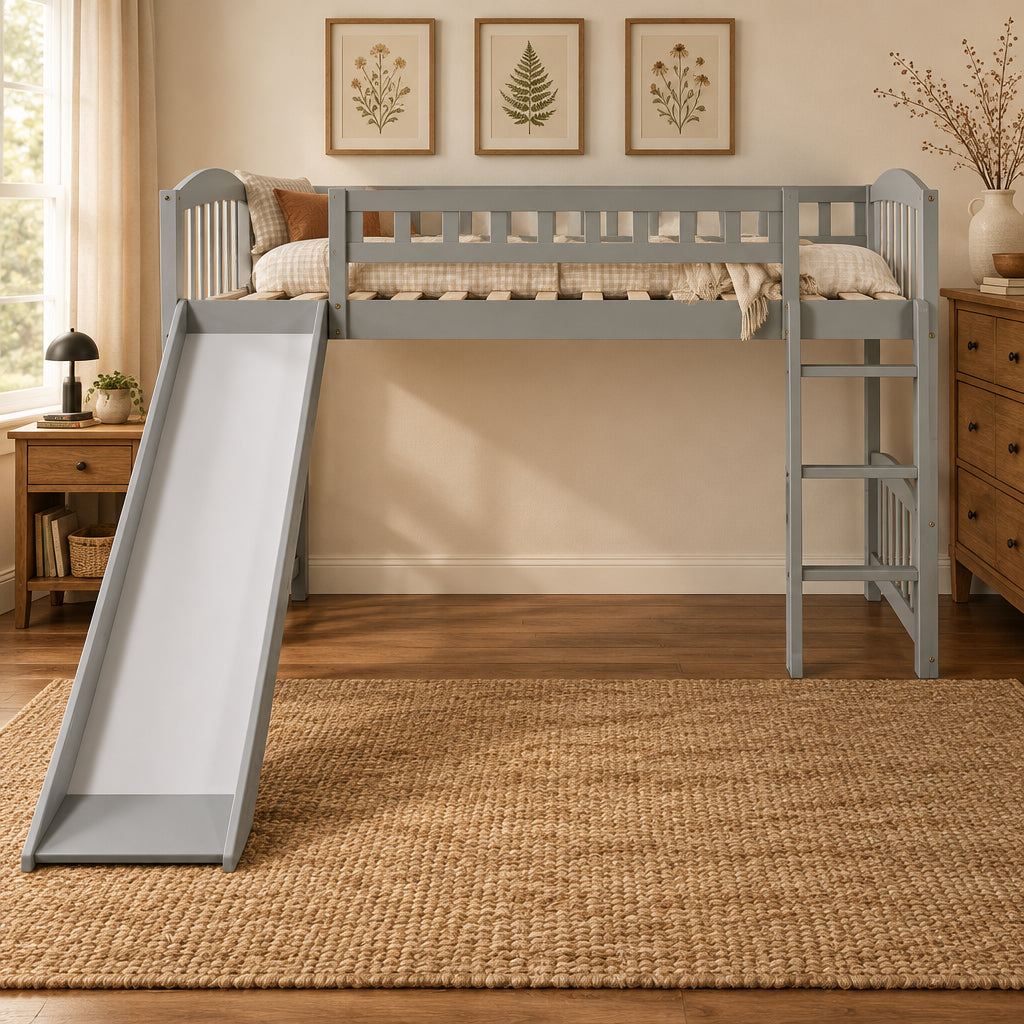 Loft Bed with Slide and Ladder